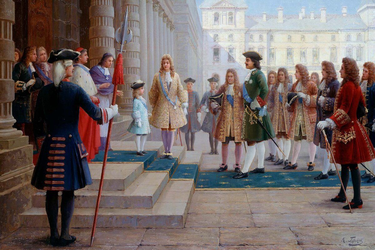 Константин Горский «Встреча императора Петра I с малолетним Людовиком XV»