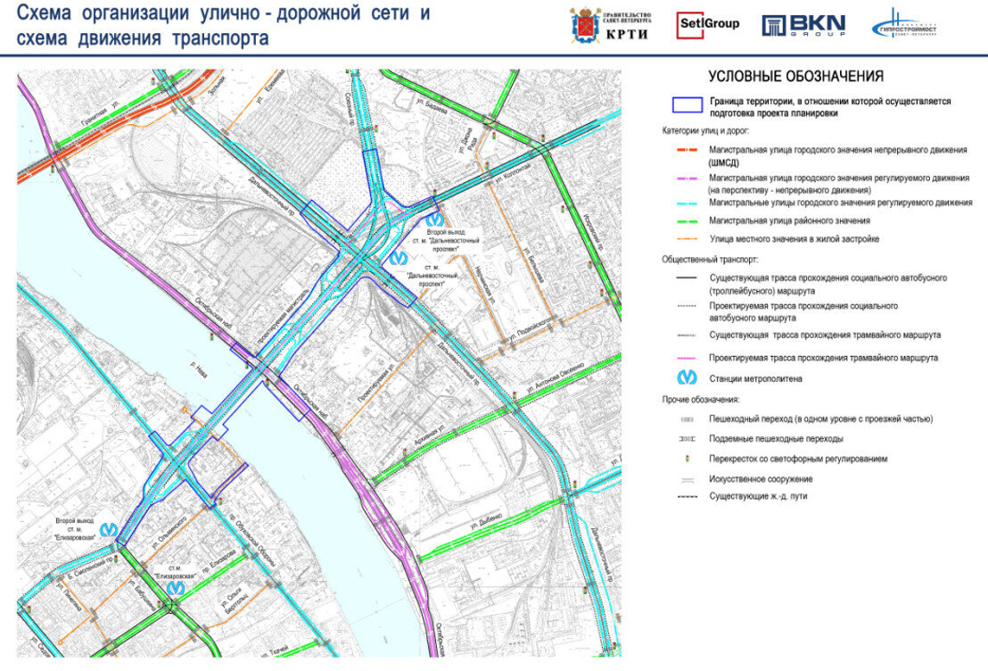 Мост на плане