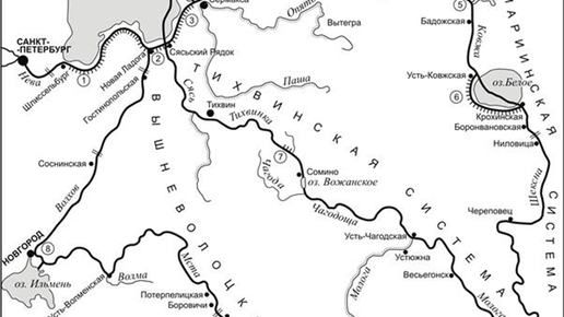 Тихвинская водная система карта