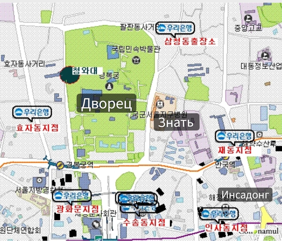 Карта Сеула