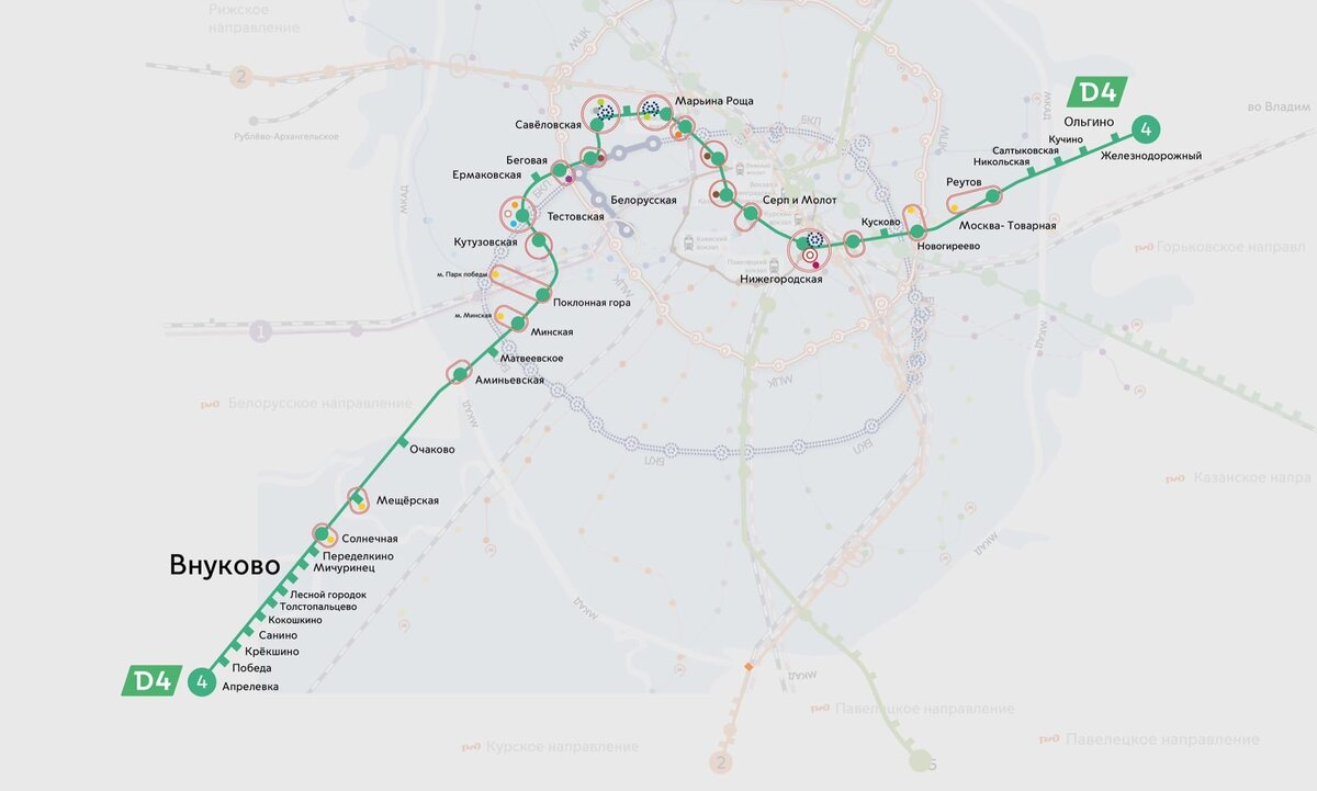 Карта метро 3 диаметр