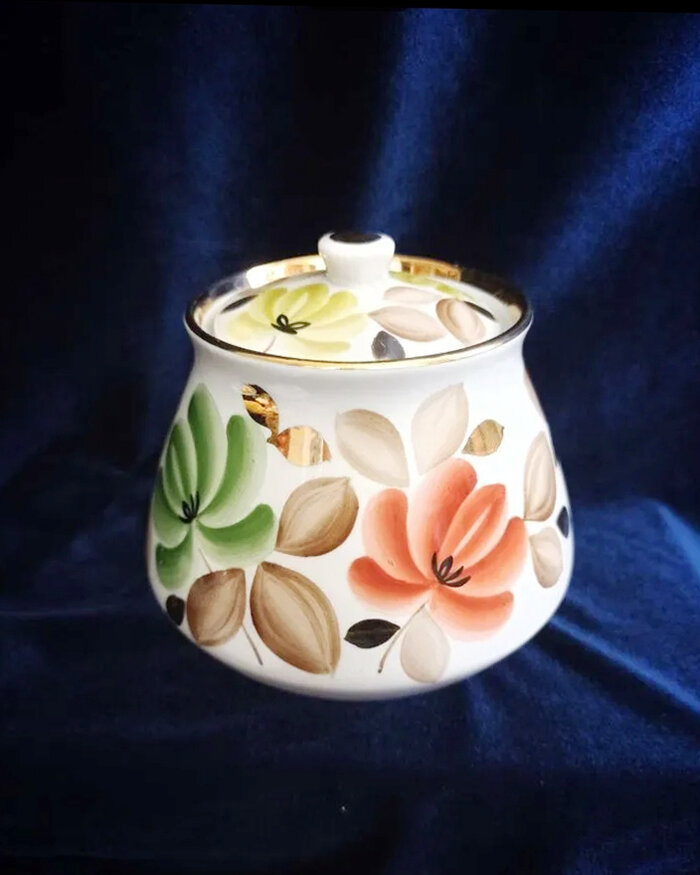 Сахарница из сервиза «Осенний». 1967-1975 гг., ФЗ «Пролетарий»