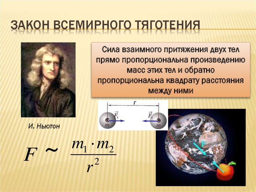 К выводу о существовании сил всемирного тяготения. Ньютон сила притяжения. Легенда открытия закона Всемирного тяготения.