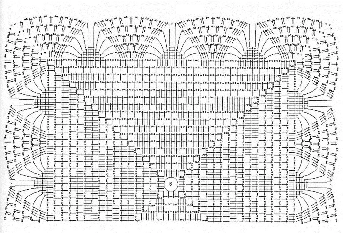 Квадратная ажурная салфетка крючком схема