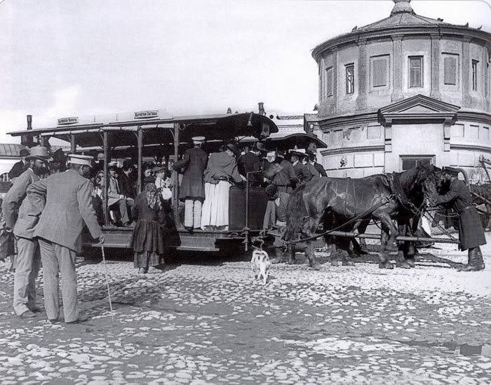 Конный трамвай, 1890-1900-х гг., Станция конки у Серпуховских ворот