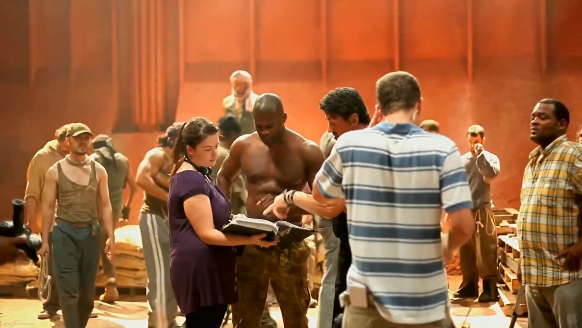 Съёмки фильма "Неудержимые"