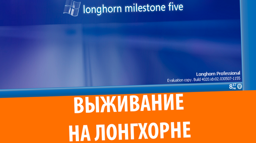 Выживание на Windows Longhorn Build 4020