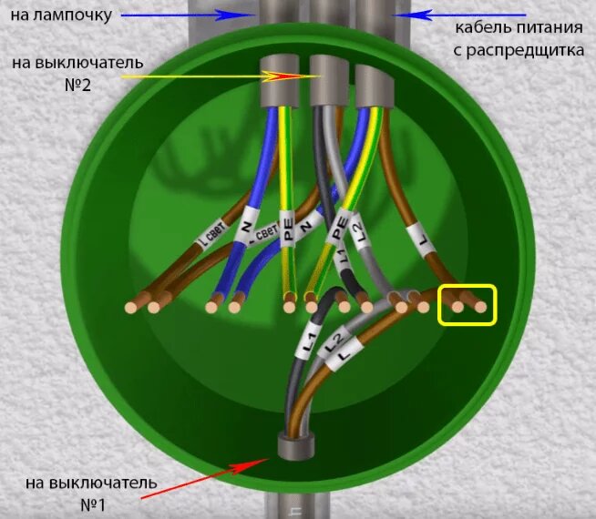 Подключение проходного выключателя: схема, пошаговая инструкция