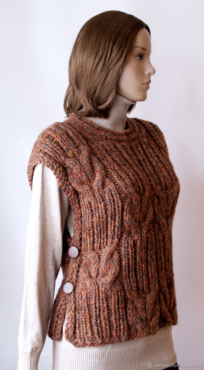 Вязаные жилеты. Идеи в вашу копилку. | Татьяна-Живу как могу | Дзен