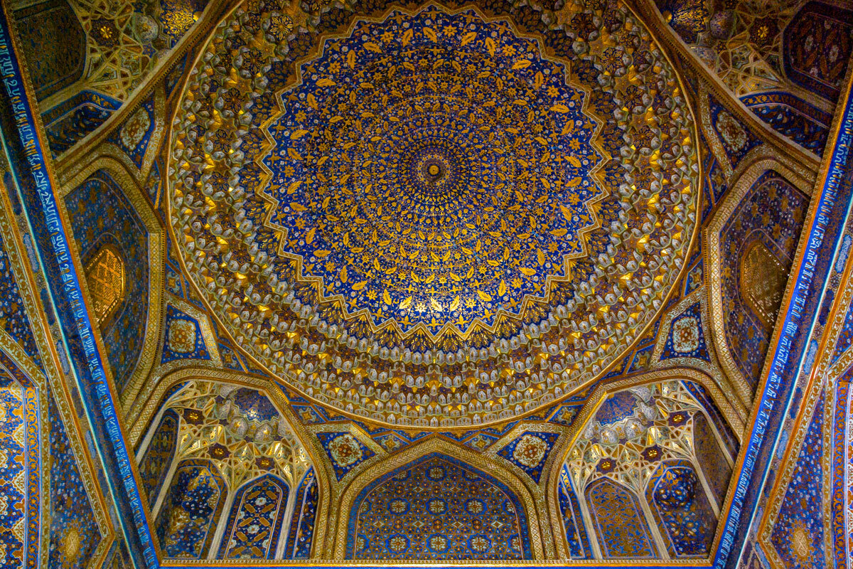 Роспись купола мечети Тилля-Кари. Самарканд. Узбекистан