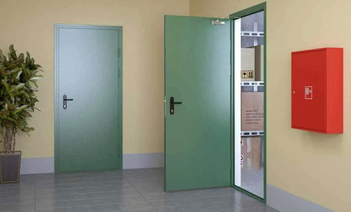 однопольная металлическая противопожарная дверь