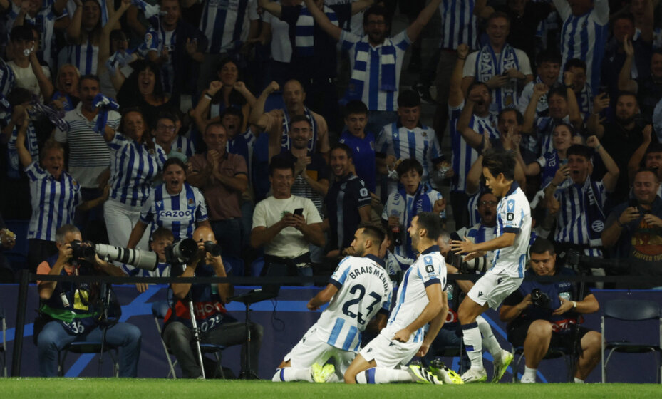    Футболисты "Реал Сосьедад" были близки к исторической победе. Фото: Reuters