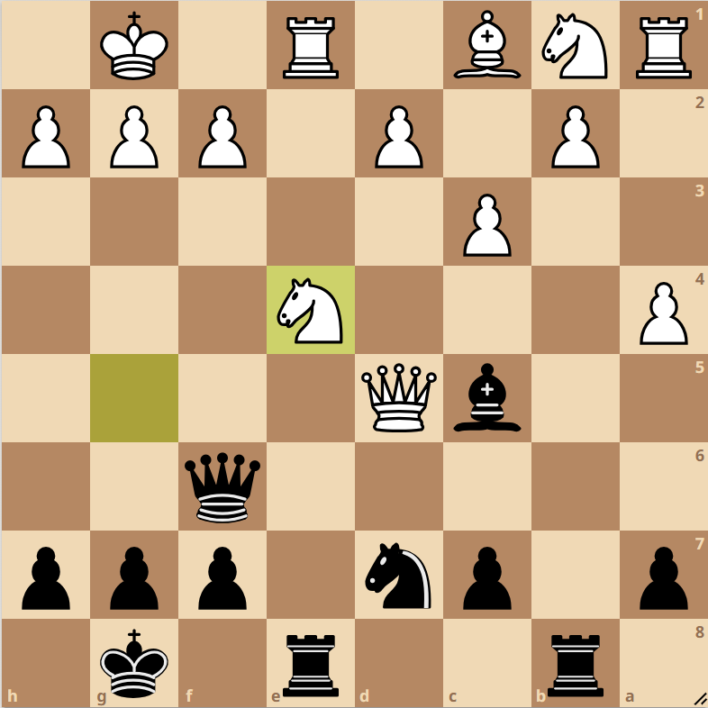 Ход чёрных. Мат в 2 хода