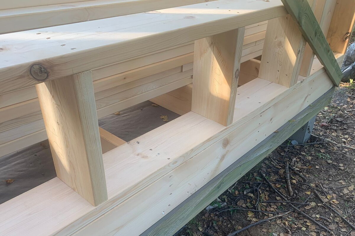 Каркас из доски с противопожарной фаской