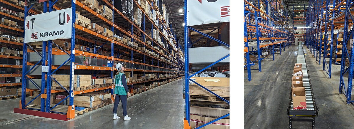 Склад компании Kramp площадью 7000 м² находится в г. Чехов Московской области 
