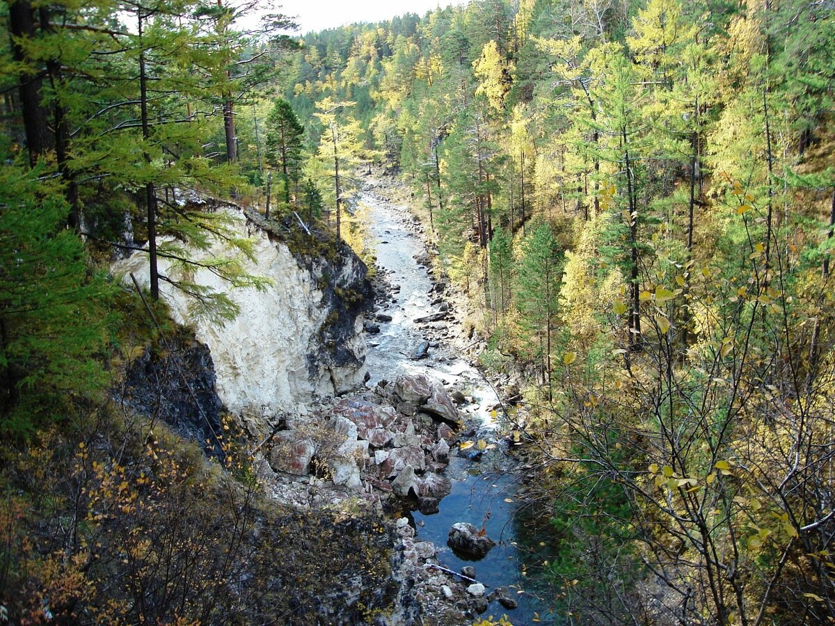 Река Кыргынга. Мое фото. А в рассказе другая река - Иркут)