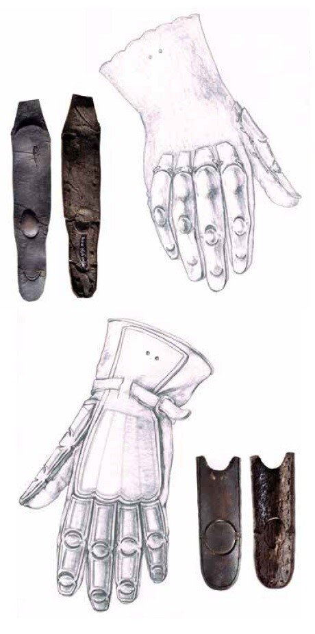 Найденные детали и вариант их крепления на перчатке (здесь и далее рисунки Marquita Volken).