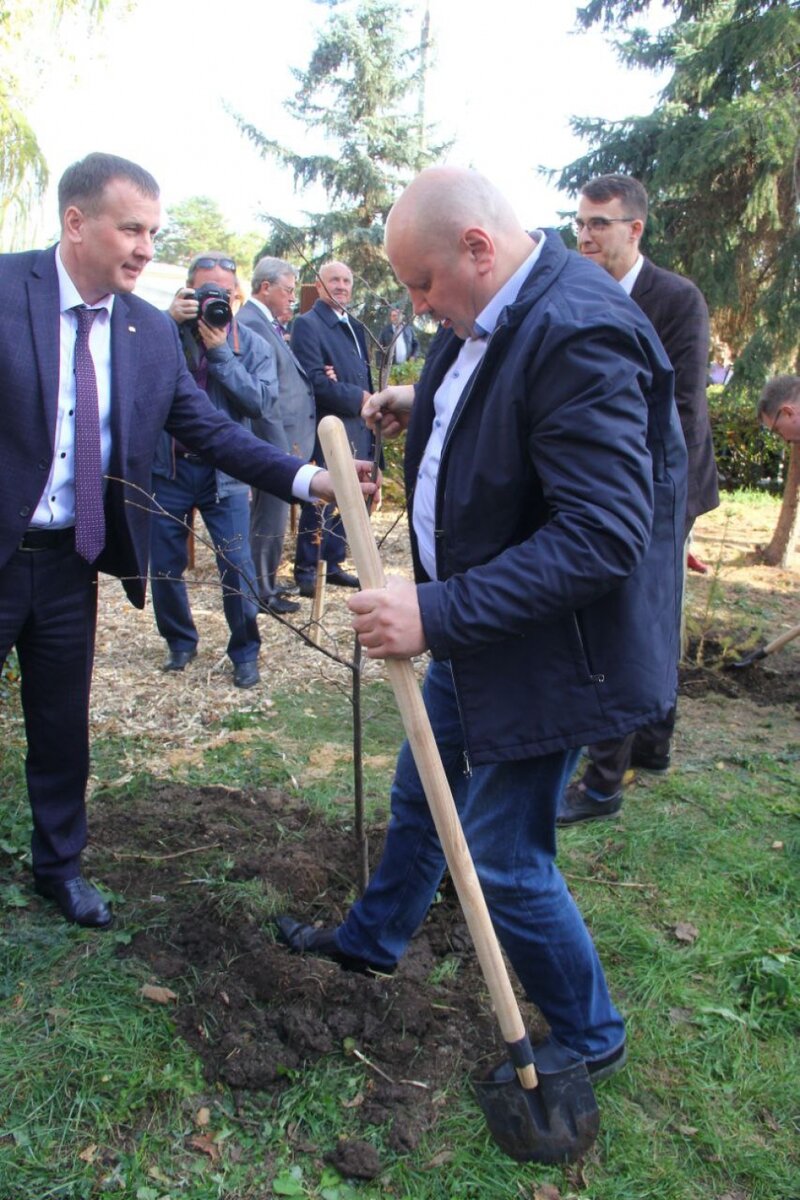    Мэр города Сергей Шелест и директор департамента образования Ильдар Бикмаев. Фото: Администрация города Омска