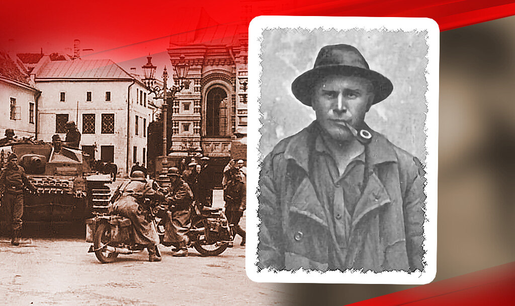 Немцы в Таллине, начало войны / Борис Александрович Соломахин после выхода из немецкого тыла в 1944 году