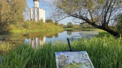 Пленэр в Боголюбово. Храм Покрова на Нерли.