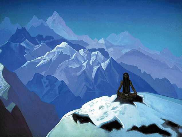 «На высотах» («Туммо»). Н. К. Рерих, 1936. Изображение: roerich.ee