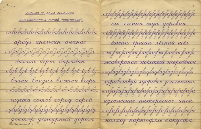 Тетрадь по чистописанию из открытых источников.