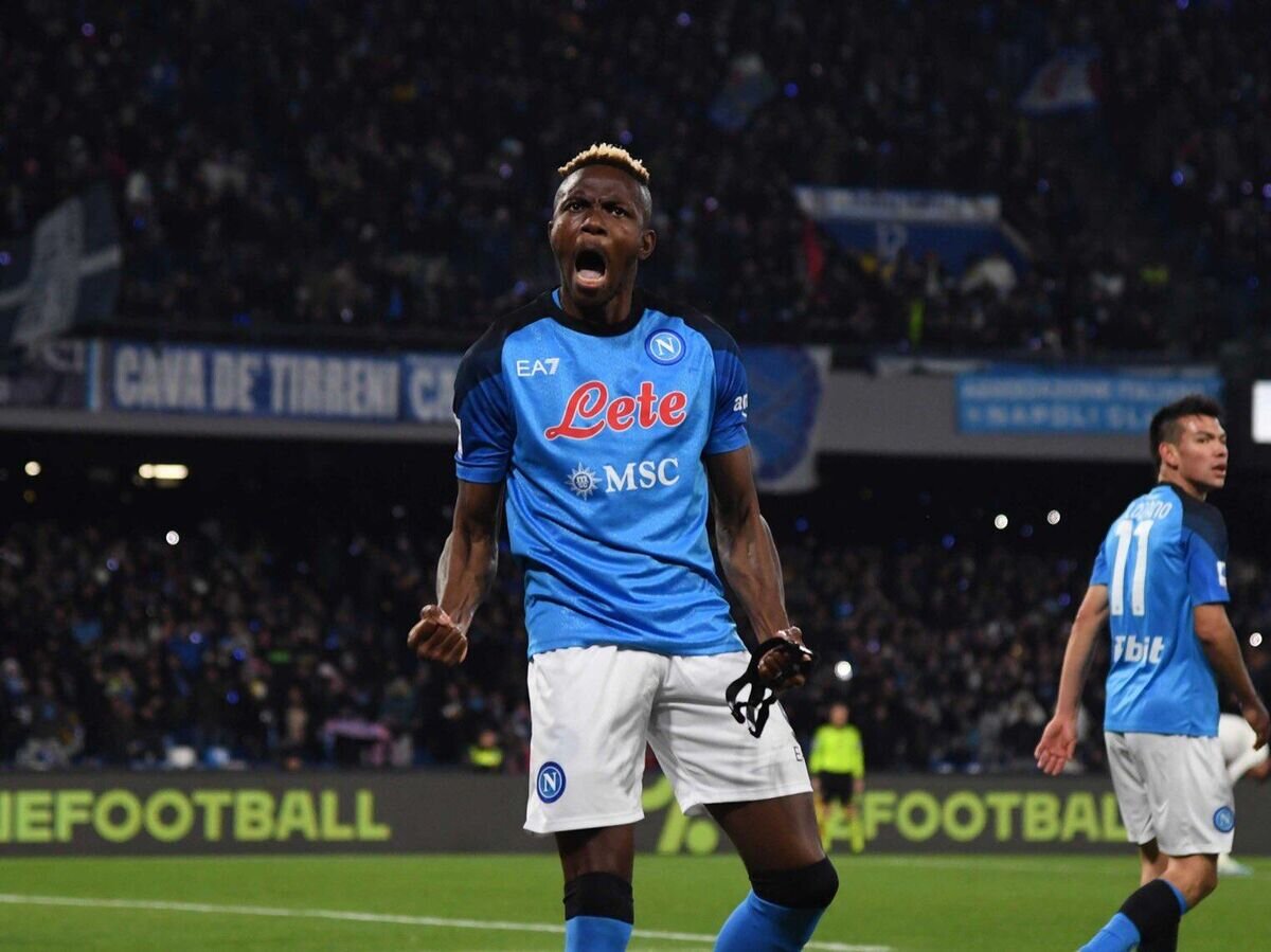    Нападающий "Наполи" Виктор Осимхен в матче Серии А© пресс-служба клуба "Наполи"