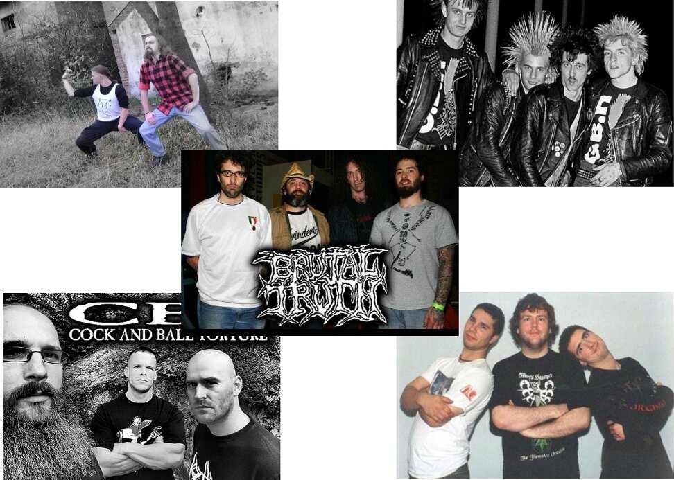 Группы Porky Vagina, G.B.H., Brutal Truth, Cock And Ball Torture, Anal Cunt. Фото взяты на Яндекс.Фото