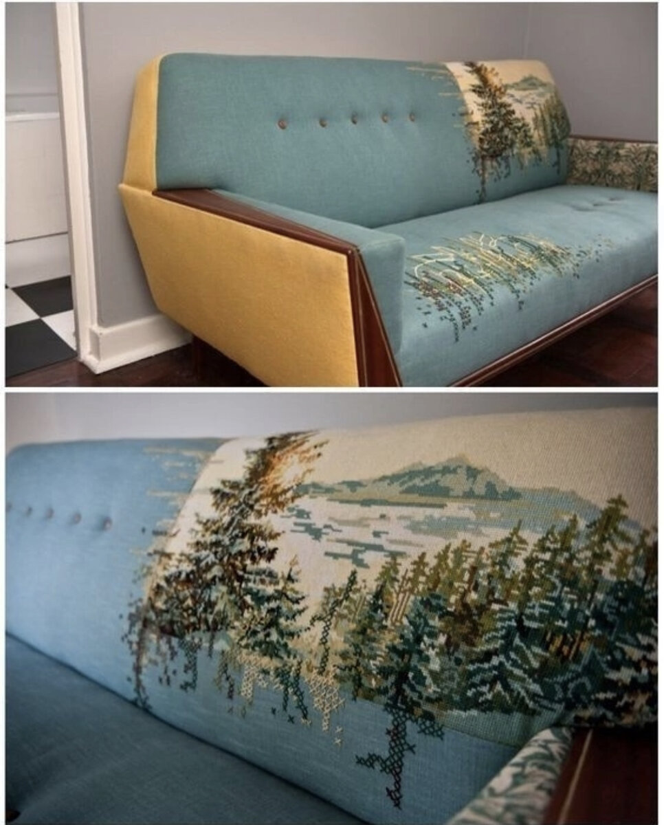 Декорируем старый диван