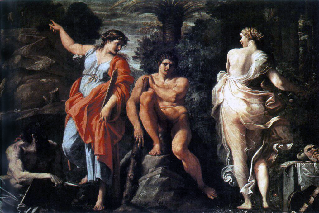 Аннибале Карраччи. Геракл на распутье, 1596
