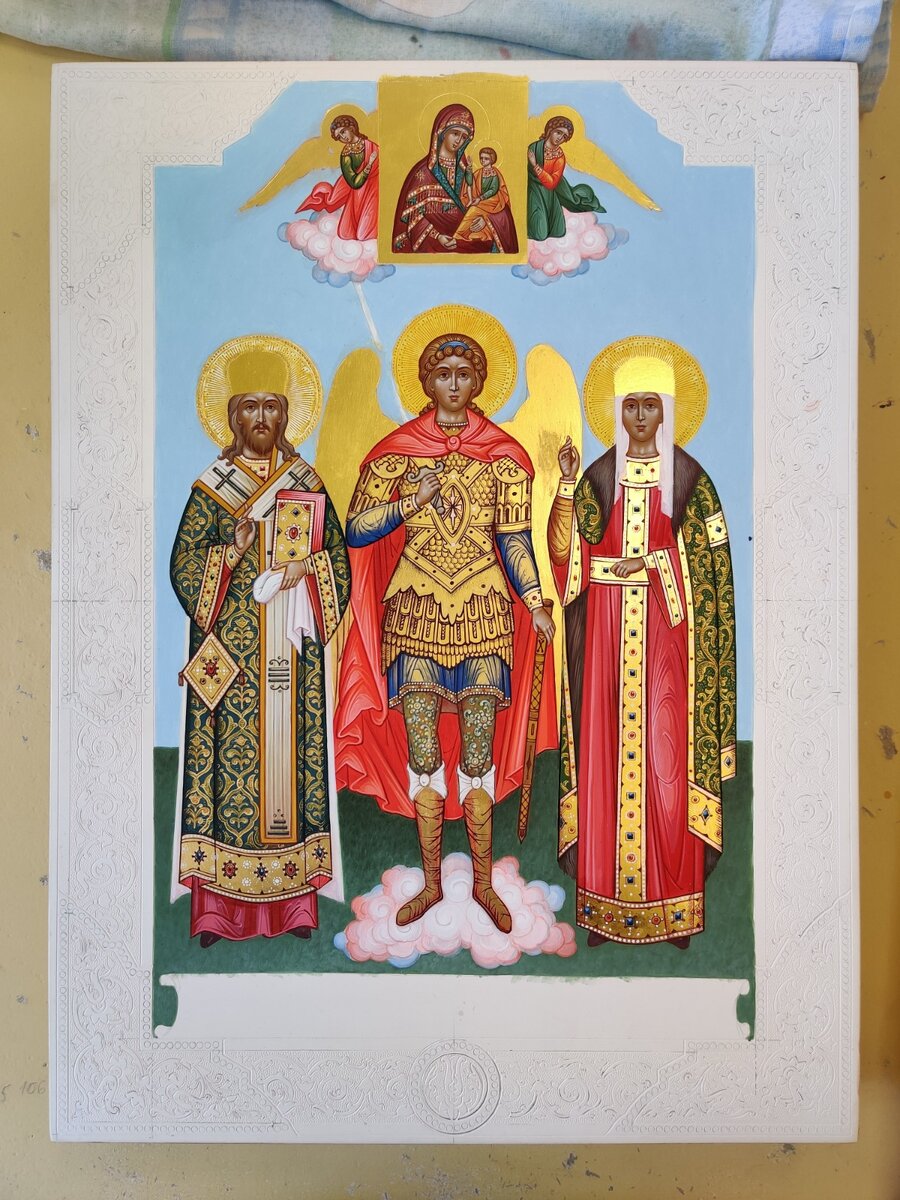 Семейная икона. Работа мастерской "Палехский Иконостас"