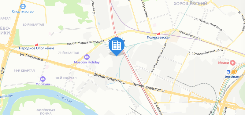 У ЖК есть выезд на ТТК по Звенигородскому шоссе