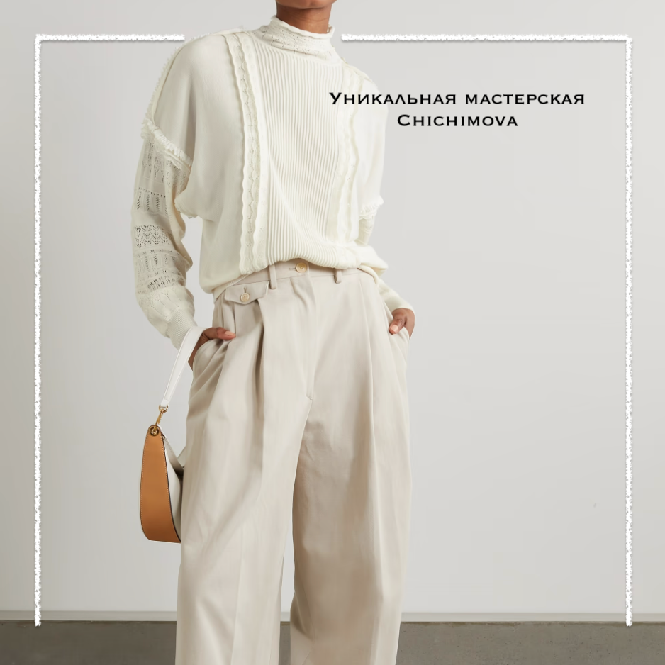 Свитер Purdey подчеркивает внимание бренда к деталям: он связан замысловатым узором и украшен блестящим искусственным жемчугом на одном плече. Это изделие цвета слоновой кости, выполненное из мягкого кашемира, имеет слегка свободный крой. Листайте галерею!