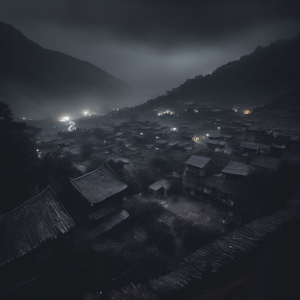 Внутри деревни всегда темнота