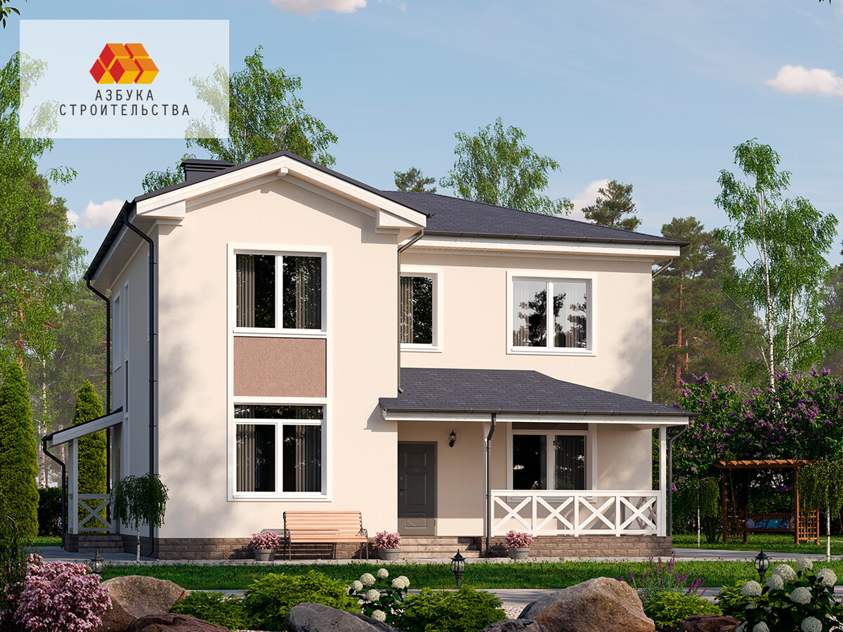 Вид на главный фасад дома