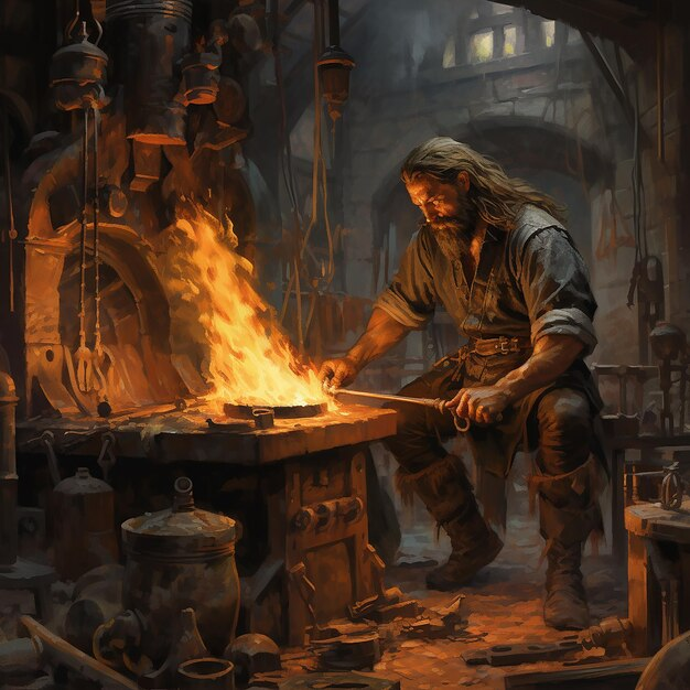 Кузнец древности (freepik.com)