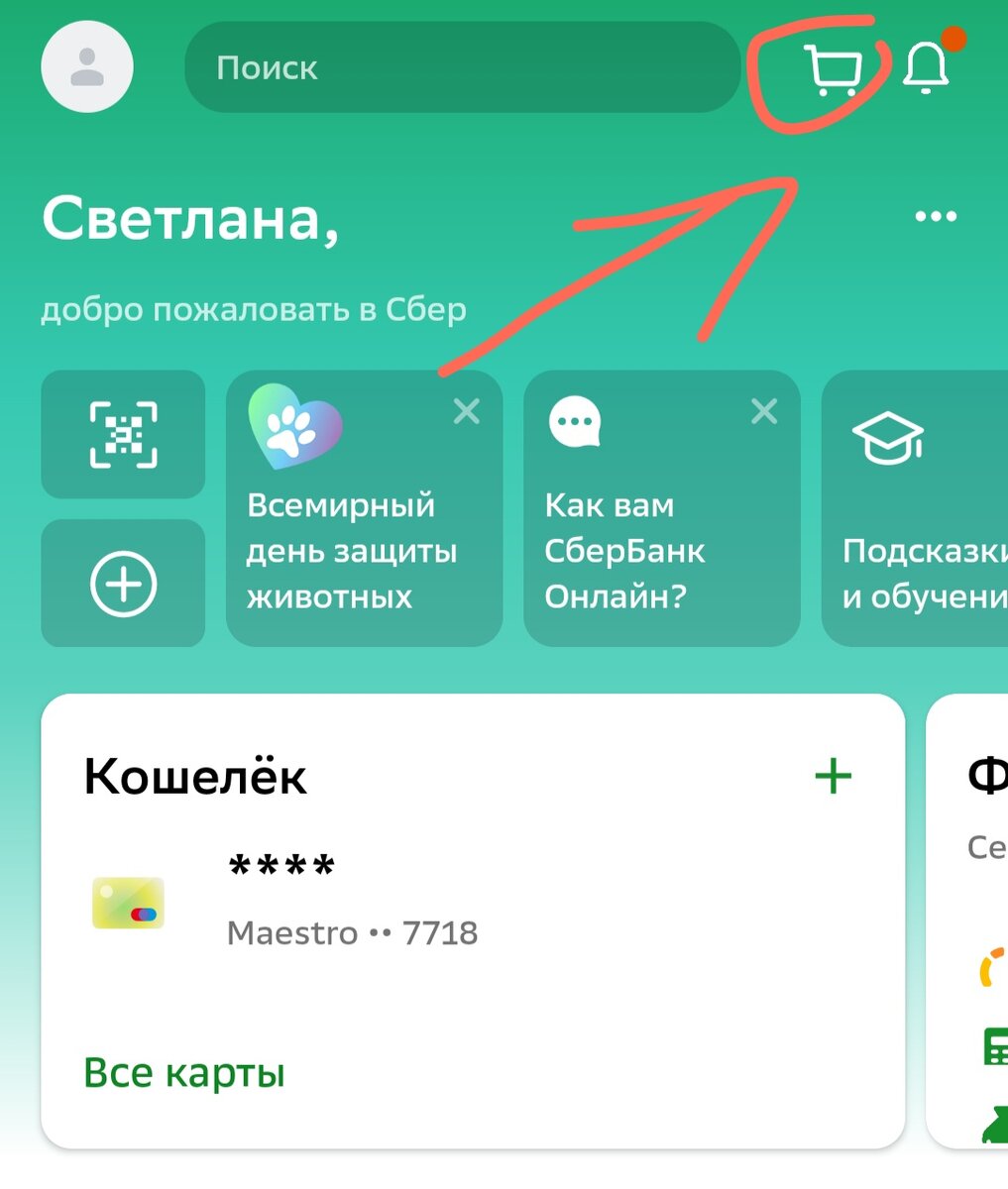 Приложение Сбербанка