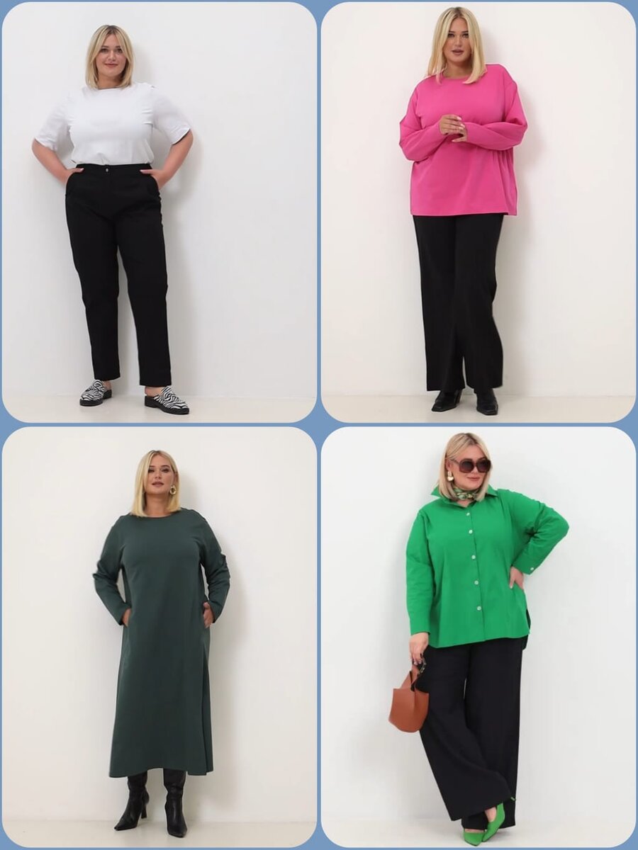 Стильная одежда Plus Size для полных женщин! Модные топы больших размеров с Wild
