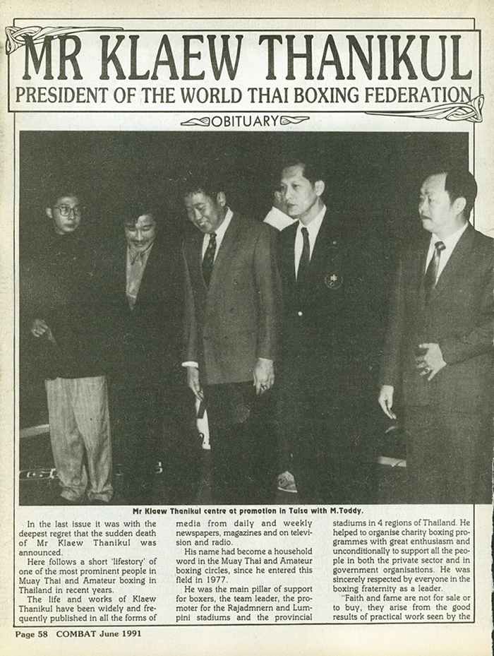 Оглядываясь на десятилетие 80-х годов, можно сказать, что Дон Кинг был звездой американского бокса, Ян Праас - голландского кикбоксинга, а Клау Таникул — тайского муай-тай.-5