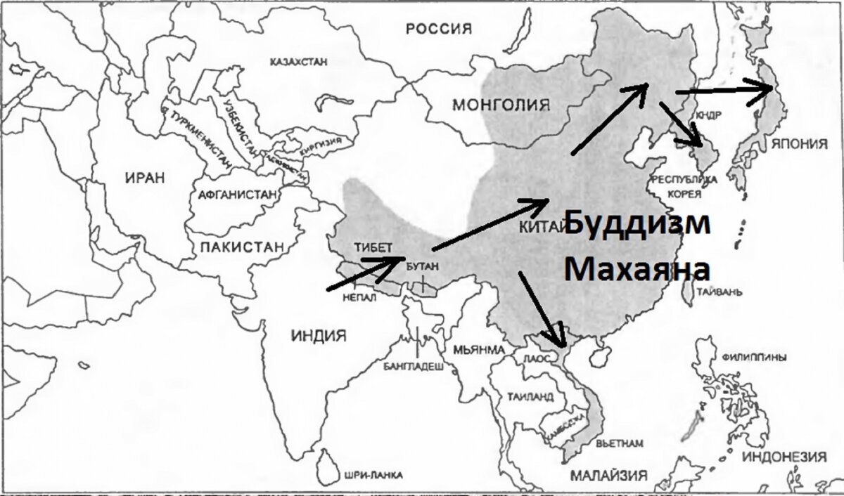 В каких странах азии исповедуют буддизм