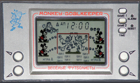 Электроника ИМ-22 Весёлые футболисты - Экспортный вариант игры Веселые футболисты с изображением обезьяны на корпусе