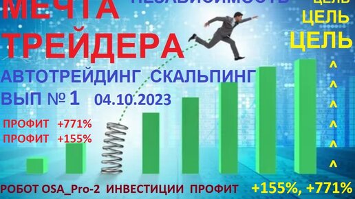 Автотрейдинг. Инвестиции. Вып №1. Робот OSA_Pro-2 в действии.Профит +155% +771%