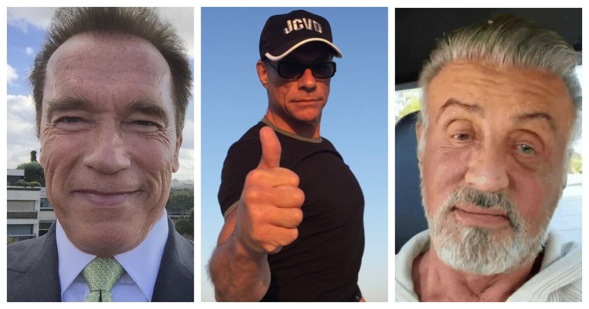 Арнольд Шварценеггер, Жан-Клод Ван Дамм, Сильвестр Сталлоне, соцсети