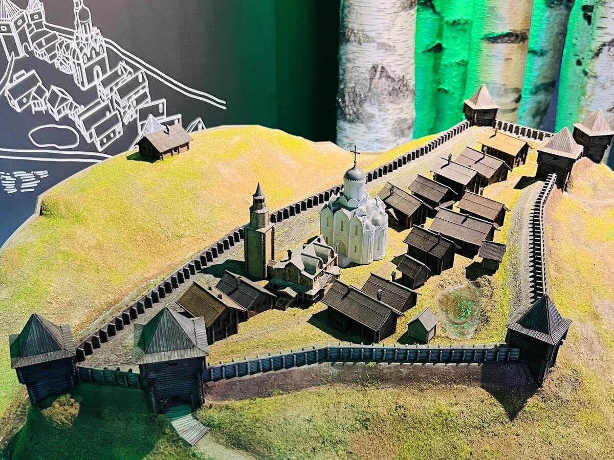 Макет Звенигородского кремля с постоянной экспозиции в манеже