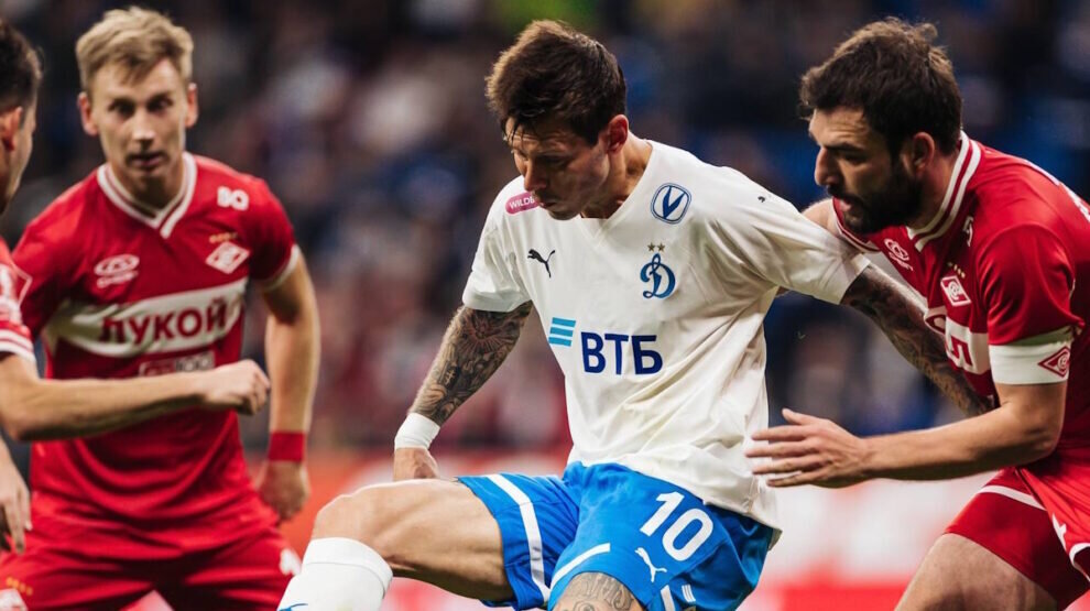    Федору Смолов не гарантировано место в стартовом составе на игру РПЛ с «Факелом». Фото: пресс-служба ФК «Динамо» (Москва)