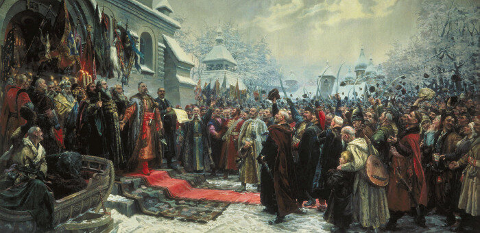 «Навеки с Россией», картина художника М. Хмелько, 1951 г. /Фото: i.pinimg.com