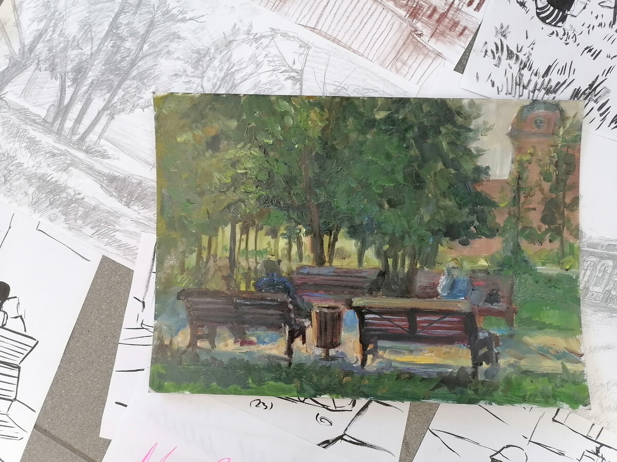 Этюд в технике ала-прима