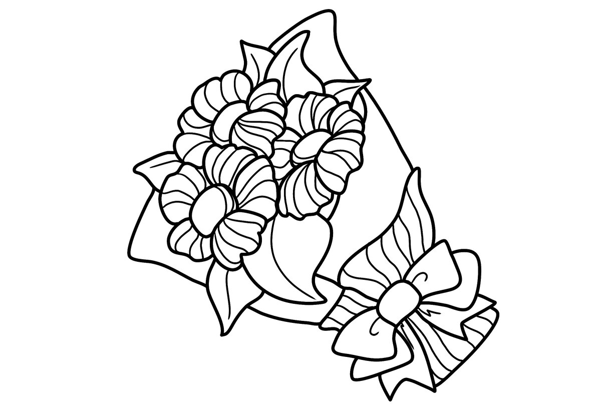 Как нарисовать букет цветов. Пошаговое рисование. Простой рисунок. |  Senerin & Viv | Дзен