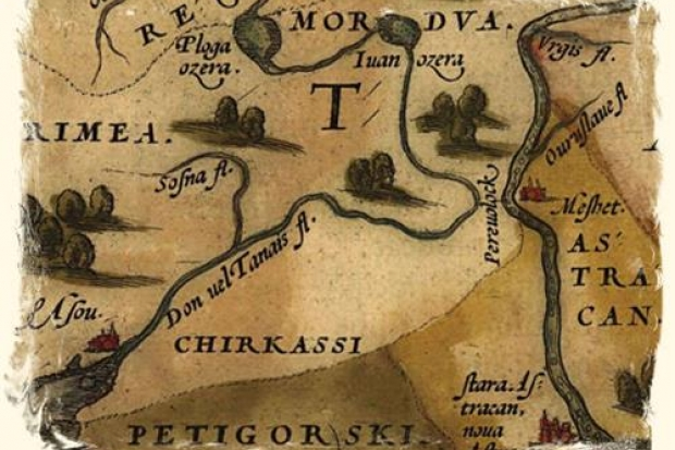 Волго-донская переволока на древней карте. Опасное место.