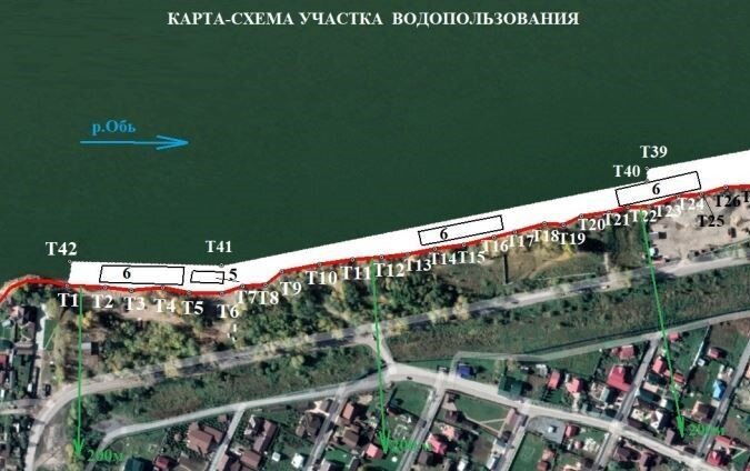 Фрагмент карты-схемы из аукционной документации
